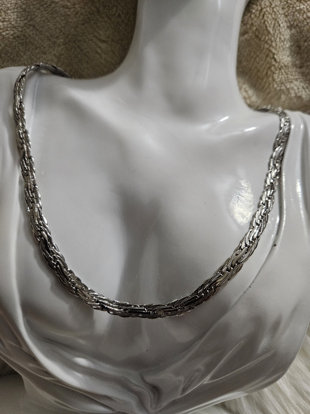 750 Stamp Italy -Style Silver Rope Chain Necklace - For Men Or Women's Jewelry